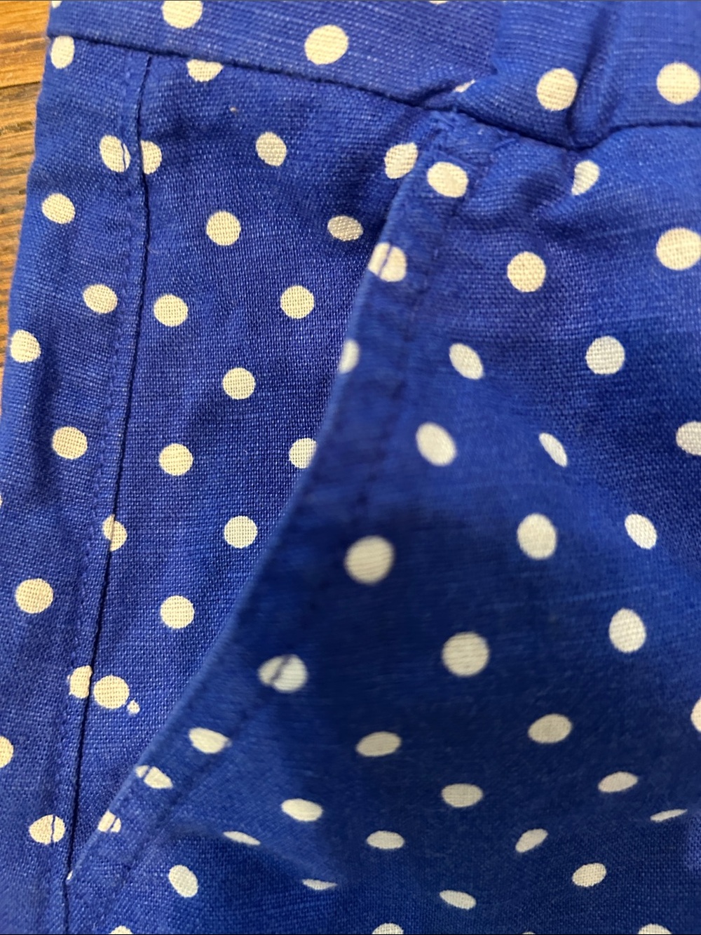 J. Crew Royal Blue Polka Dot Drawstring Mini Skirt - Picture 4 of 9